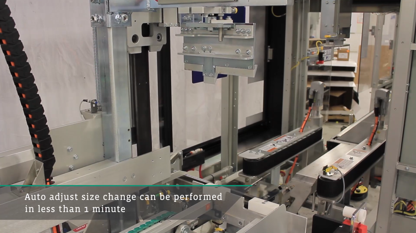 Auto adjust feature on case erector